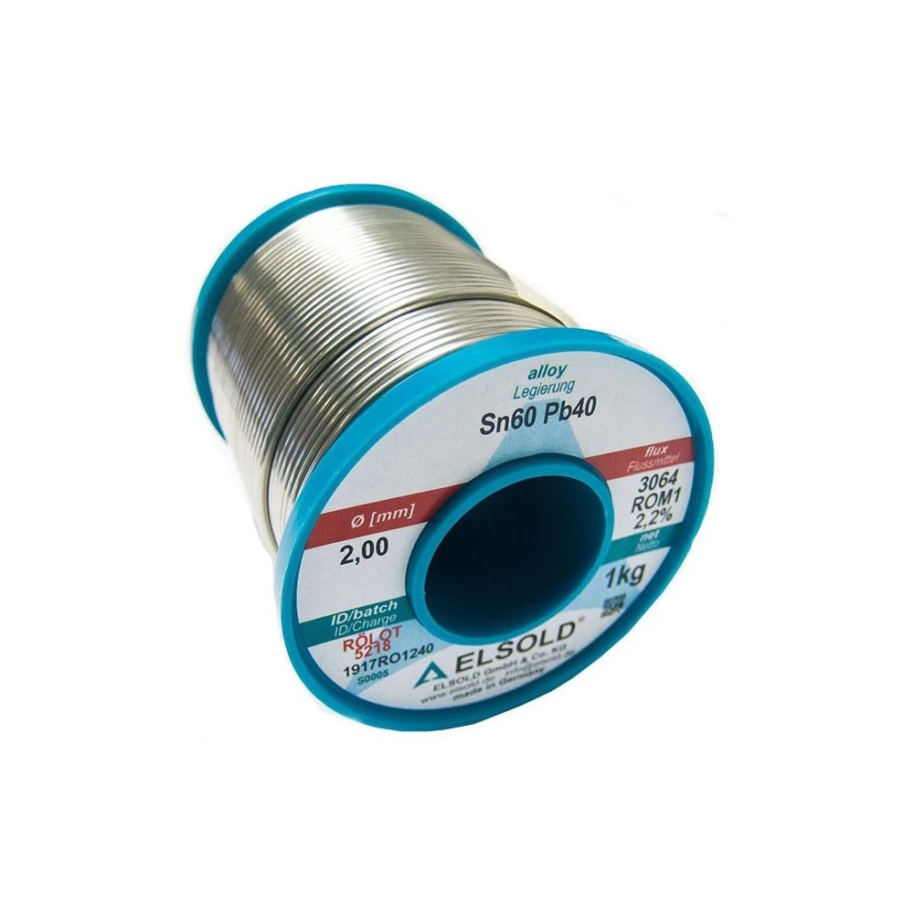 Tinol 2mm  1kg Elsold  Sn60/Pb40   - EMTI2-1E