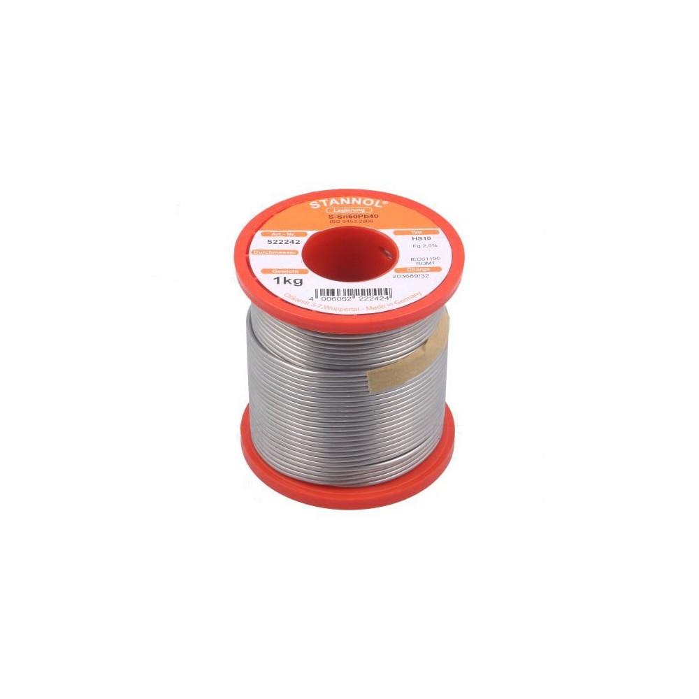 Tinol 3mm 1kg. Stanol  SN60/Pb40 - EMTI3-1S