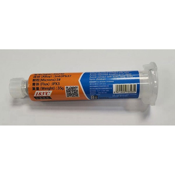 Tečni kalaj u špricu Sn63 Pb37, 35gr - EMTIXGZ40