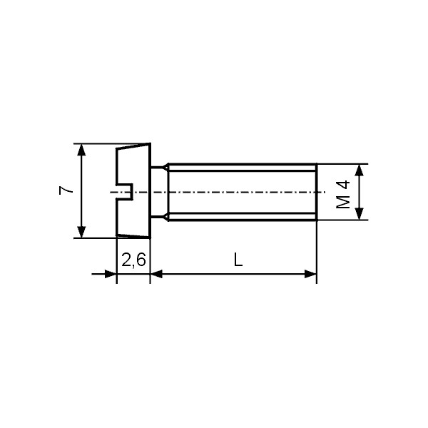Vijak - M4 X 8mm DIN84 - EMVI4X8