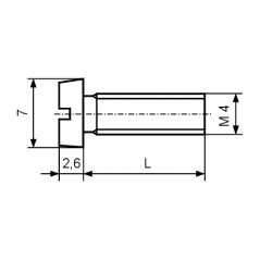 Vijak - M4 X 8mm DIN84