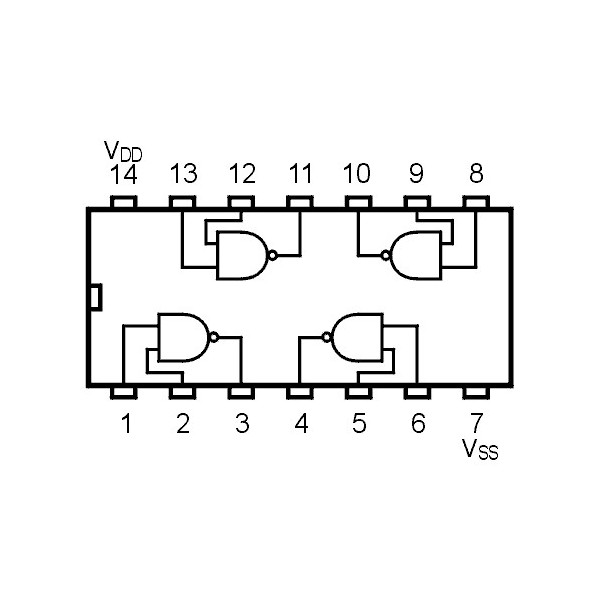 IC Quad 2Inp NAND Gate - IC4011SMD