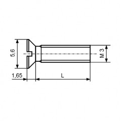 Vijak konus.+ M3X6mm