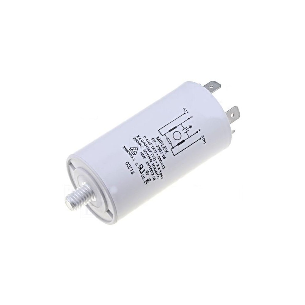 Mrežni RSO filter 250V/16A 0,47+2x10nF - FILFP250-16
