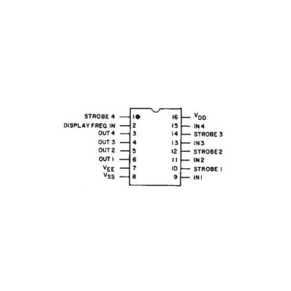 4-Segment Liquid-Crystal Display Driver - IC4054