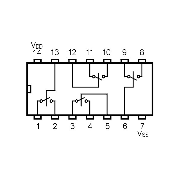 IC Quad Bilateral Switch - IC4066