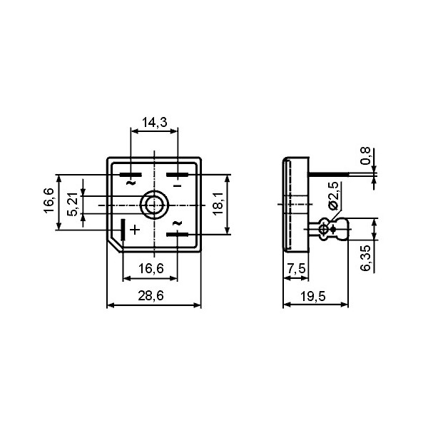 Grec 1000V  35A ,KBPC3510 - GRB1000C35