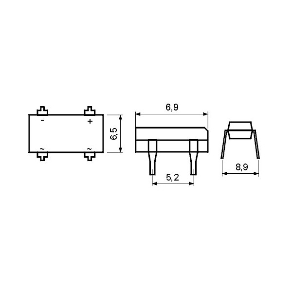 Grec  140V  1A - GRB140C1000DIL