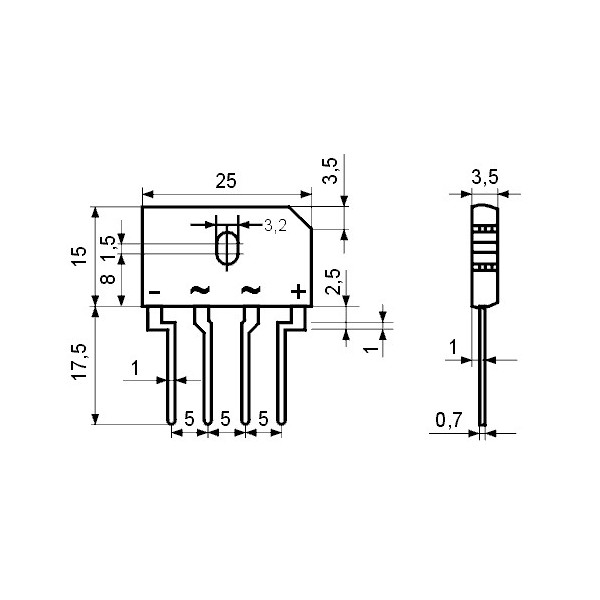 Grec  600V  4A - GRB600/4000