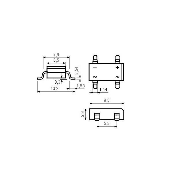 Grec  700V 1A SMD - GRBSMD700C1000