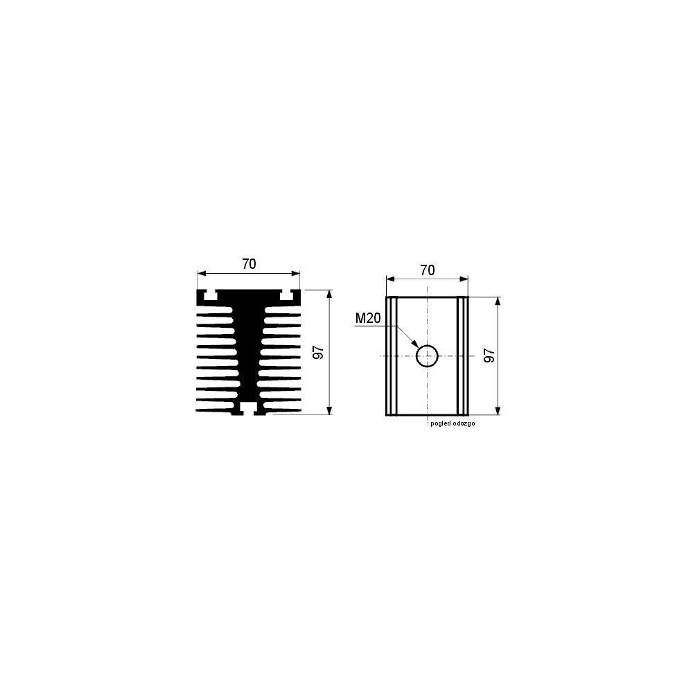 Hladnjak diode M20,97X70x80mm - HLADIM20