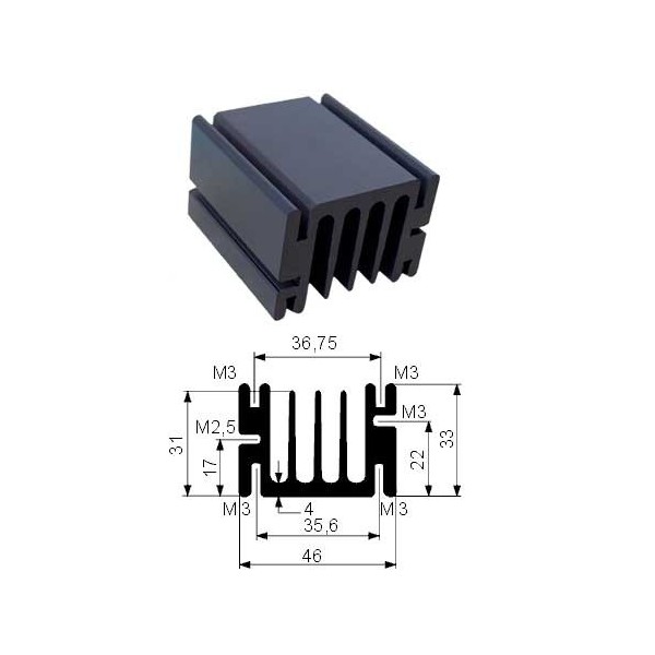 Hladnjak TO220 50mm SK5583E - HLATO220-3