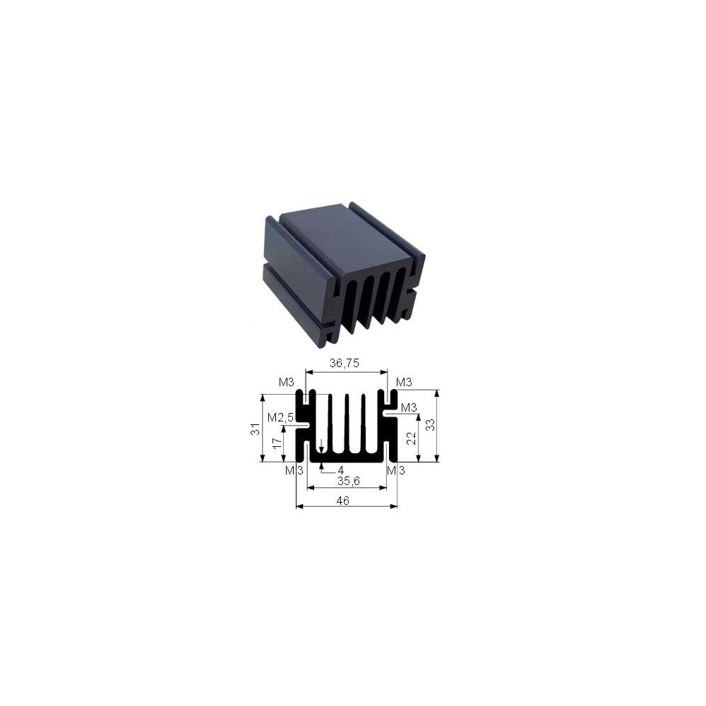 Hladnjak TO220 50mm SK5583E - HLATO220-3