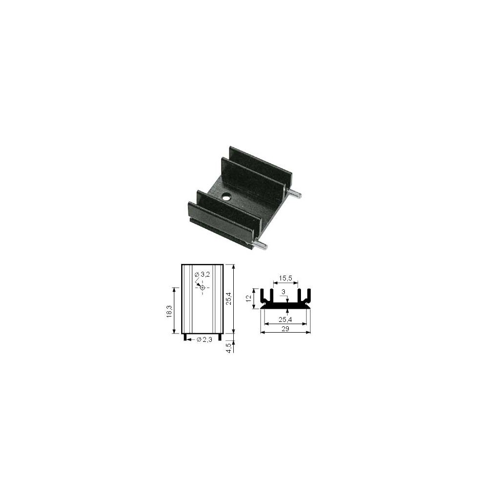 Hladnjak TO220 25,4/29mm SK29-25S - HLATO220-4