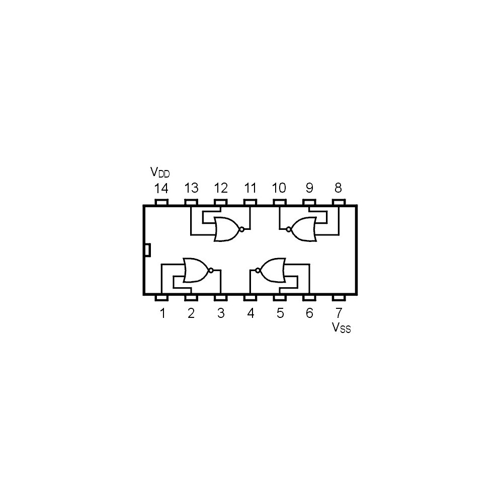 IC Quad 2-Inp NOR Gate - IC4001