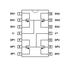 IC Dual Compl. Pair+Inverter