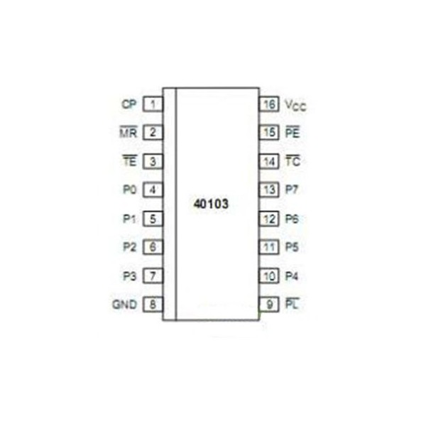 IC Pres.8Bit Bin Down Counter - IC40103