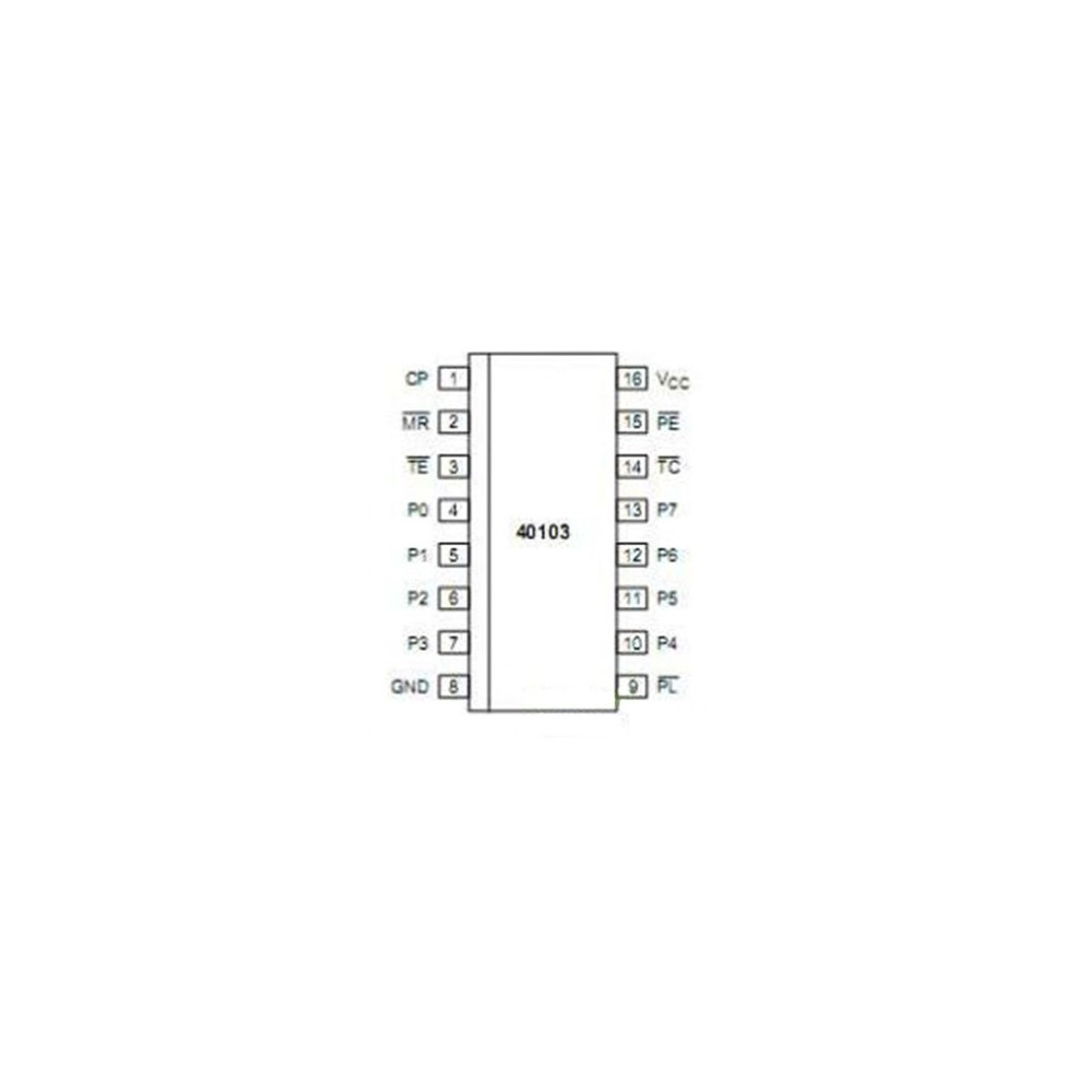 IC Pres.8Bit Bin Down Counter - IC40103