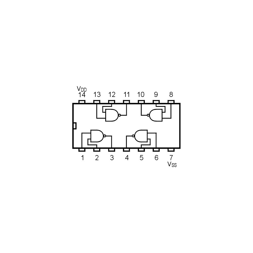 IC Quad 2Inp NAND Gate - IC4011SMD