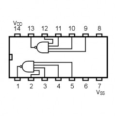IC Dual 4Inp NAND Gate
