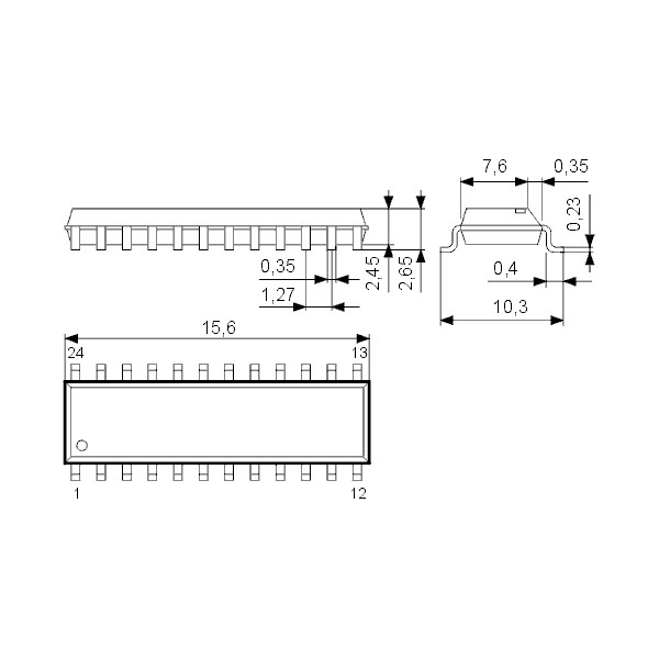 IC 8 Channel Multiplexer - IC74HC151-SMD