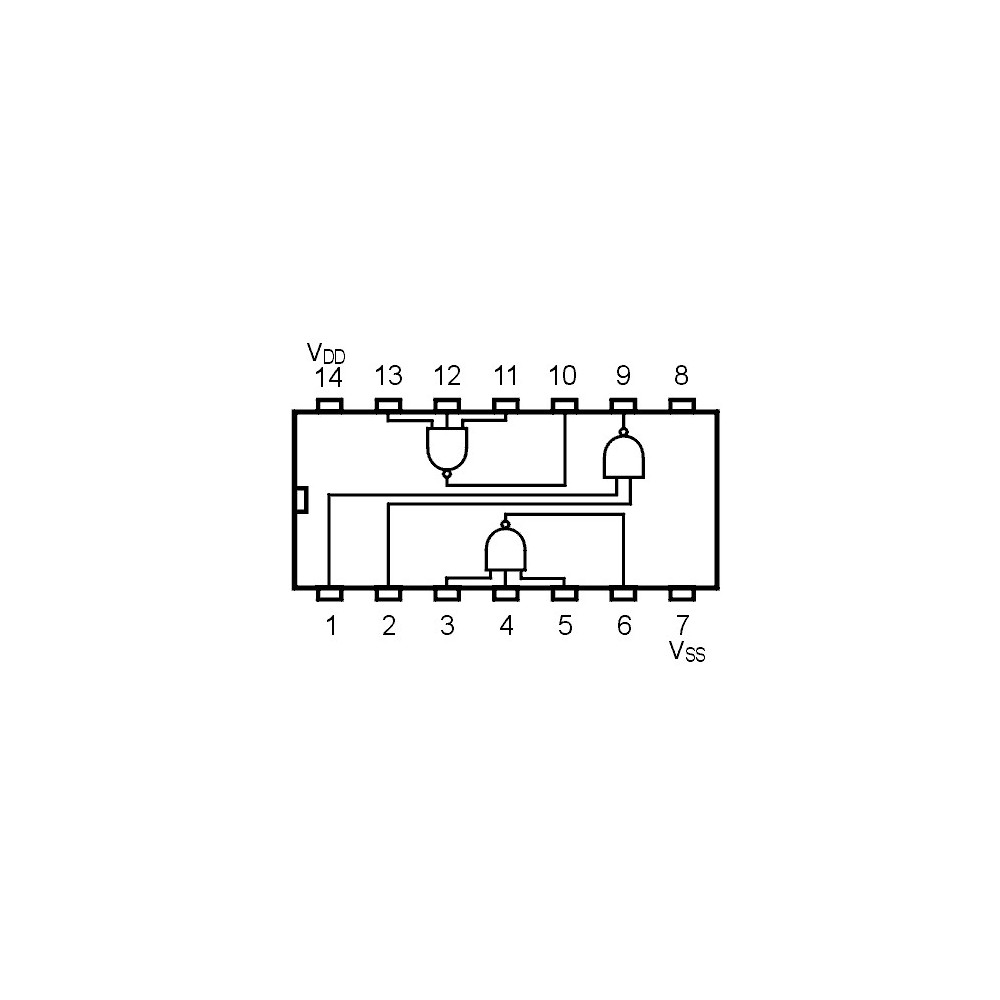 IC Triple 3-Input NOR Gate - IC4023