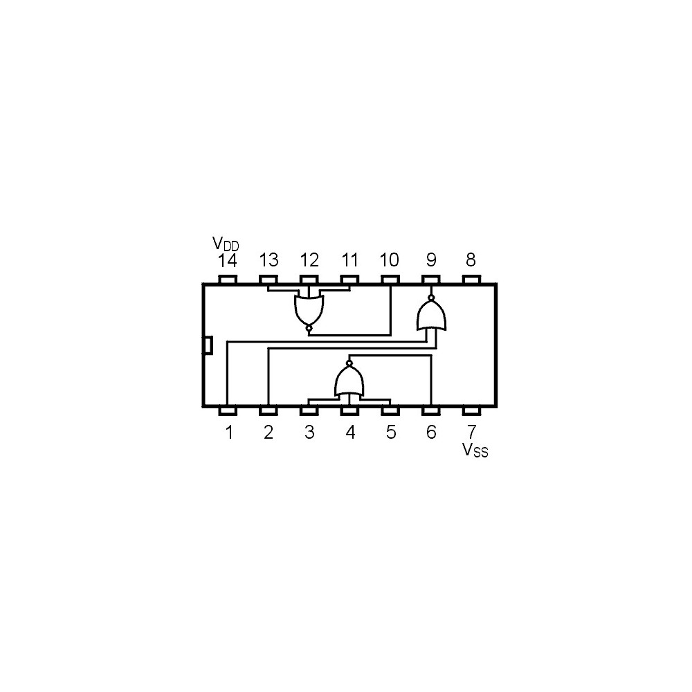 IC Triple 3-Input Buffered NOR Gate - IC4025