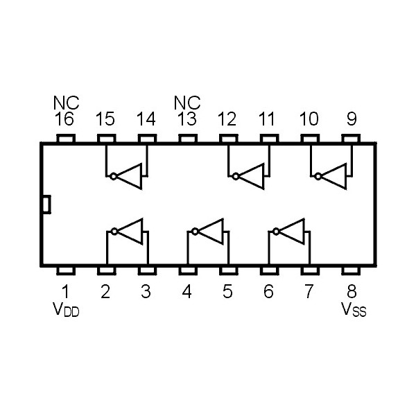 IC Hex Inverting Buffer - IC4049SMD