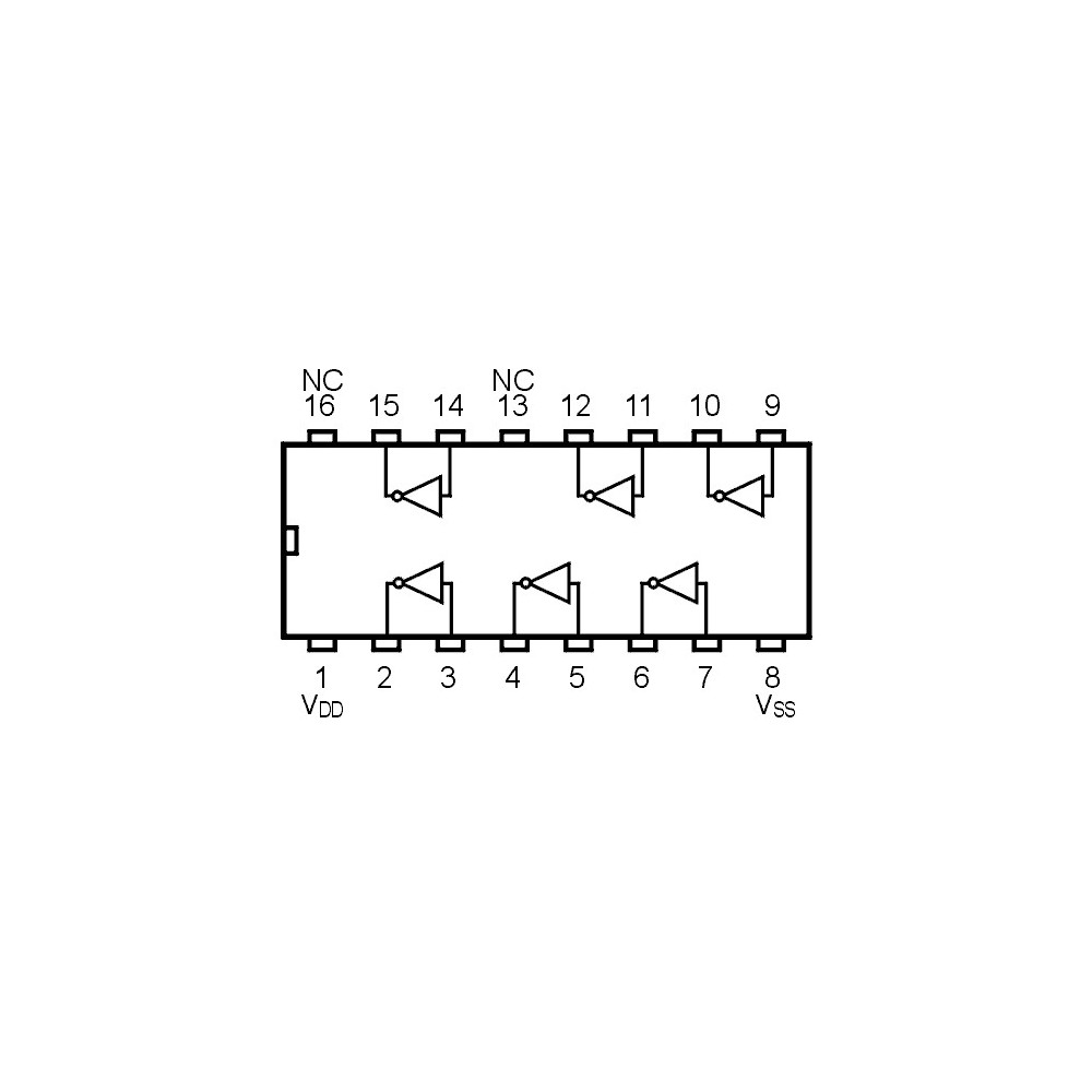 IC Hex Inverting Buffer - IC4049SMD