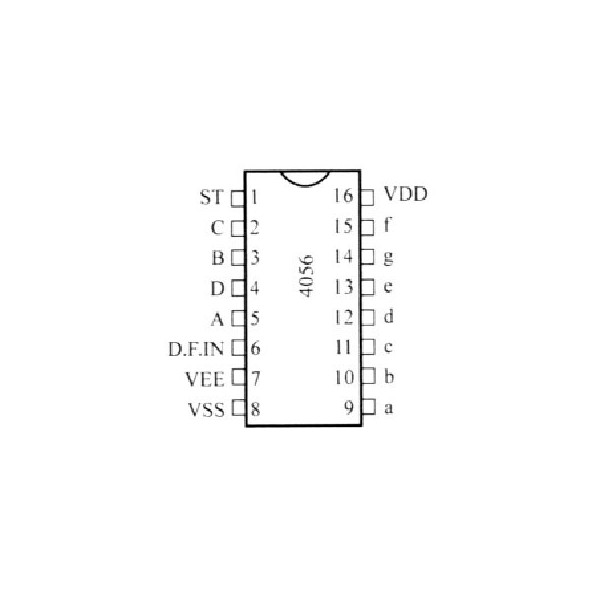 BCD To 7-Seg. LCD Dec./Driver with Stro - IC4056
