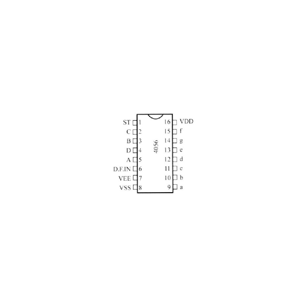 BCD To 7-Seg. LCD Dec./Driver with Stro - IC4056