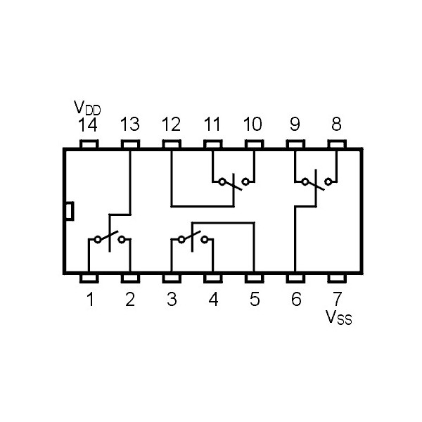 IC Quad Bilateral Switch  - IC4066SMD