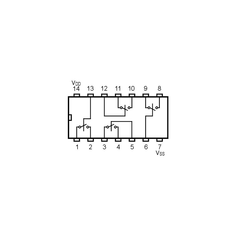 IC Quad Bilateral Switch  - IC4066SMD