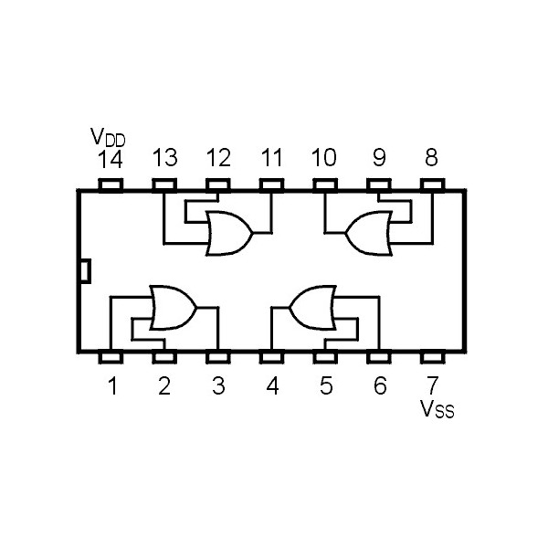IC Quad 2-Input OR Buffered B Series Gate - IC4071
