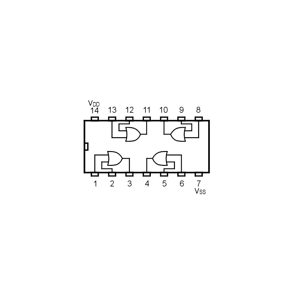 IC Quad 2-Input OR Buffered B Series Gate - IC4071SMD
