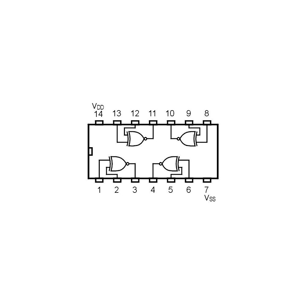 IC Quad Excl  NOR Gate  - IC4077