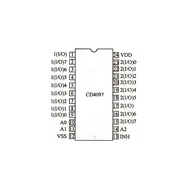 CMOS Differential 8-Chan. Analog Multip./Dem - IC4097