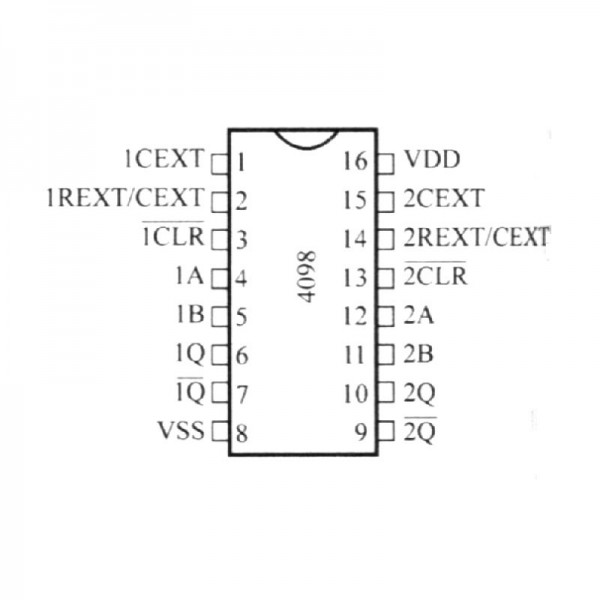 IC Dual Monostable Multivibr - IC4098SMD