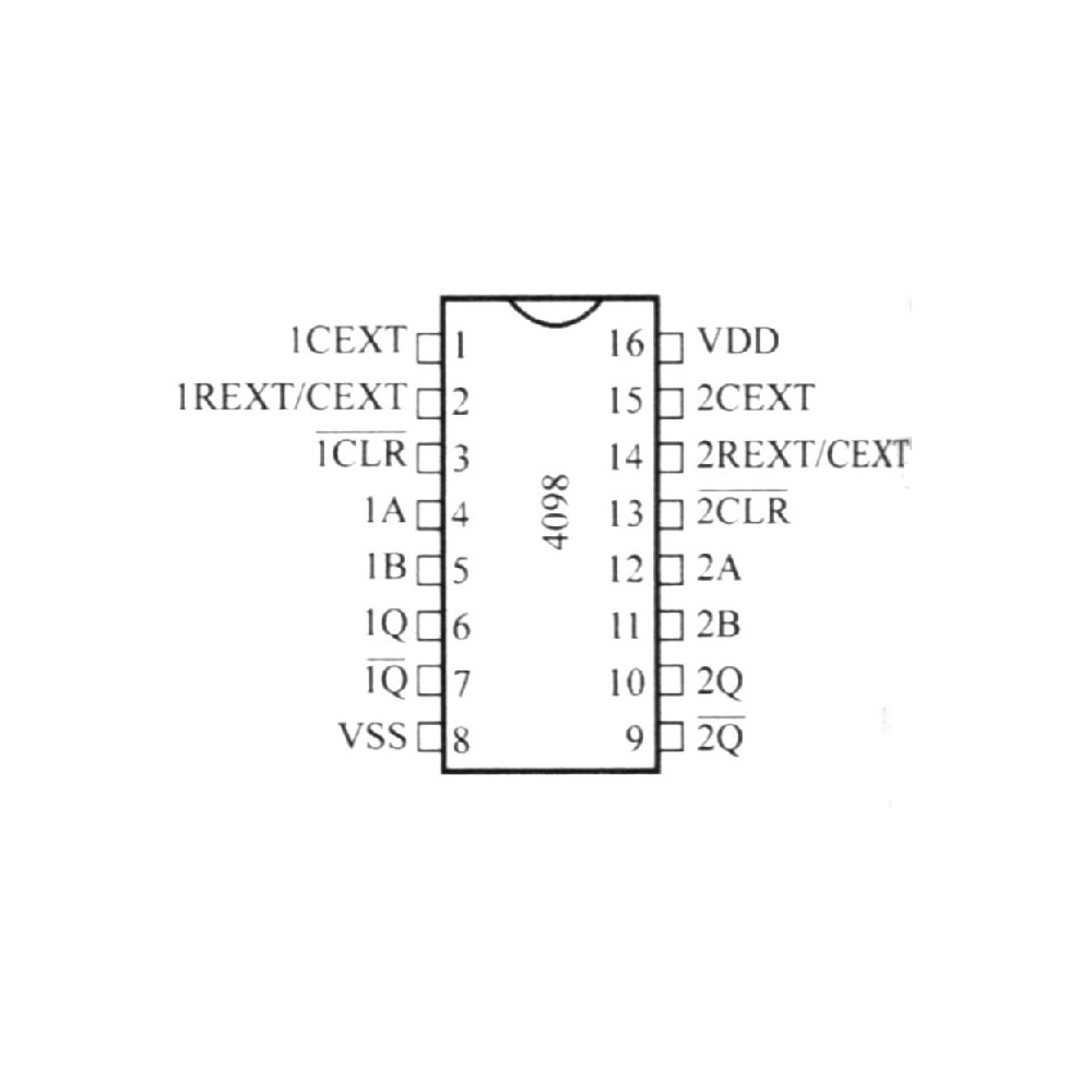 IC Dual Monostable Multivibr - IC4098SMD