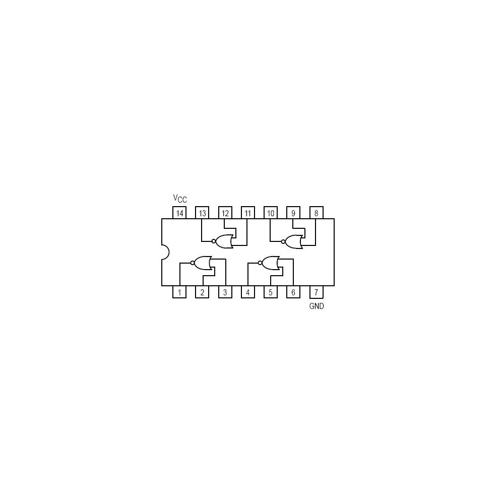 IC Quad 2-Input NOR Gate - IC74HC02
