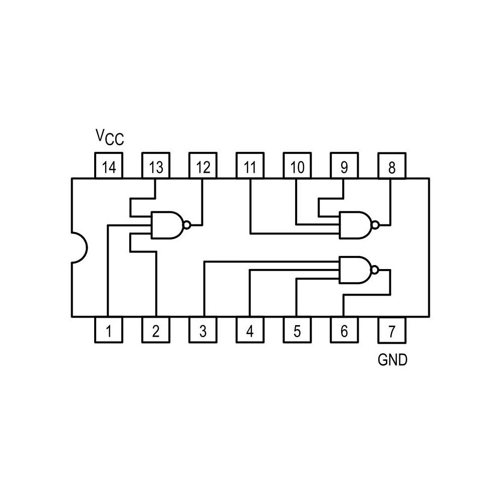 IC Triple 3-Input NAND Gate - IC74HC10