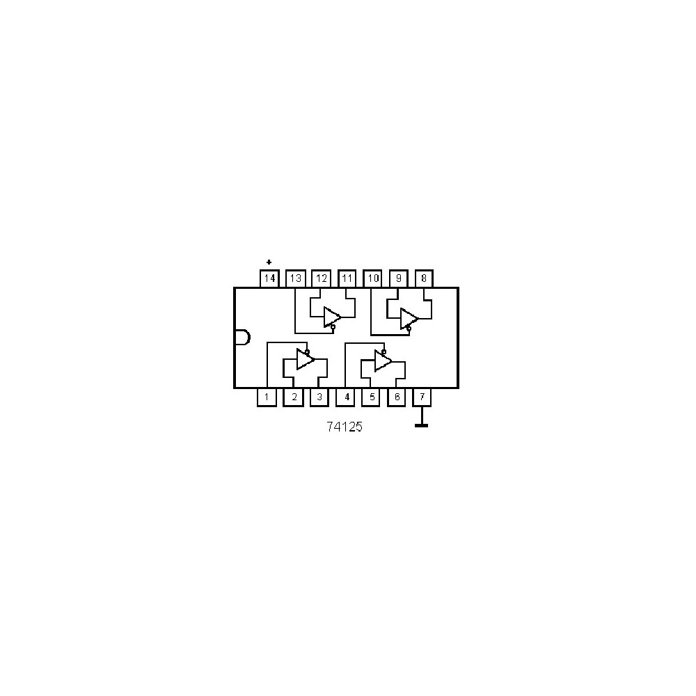 IC Quad 3Stat Buffer - IC74HC125