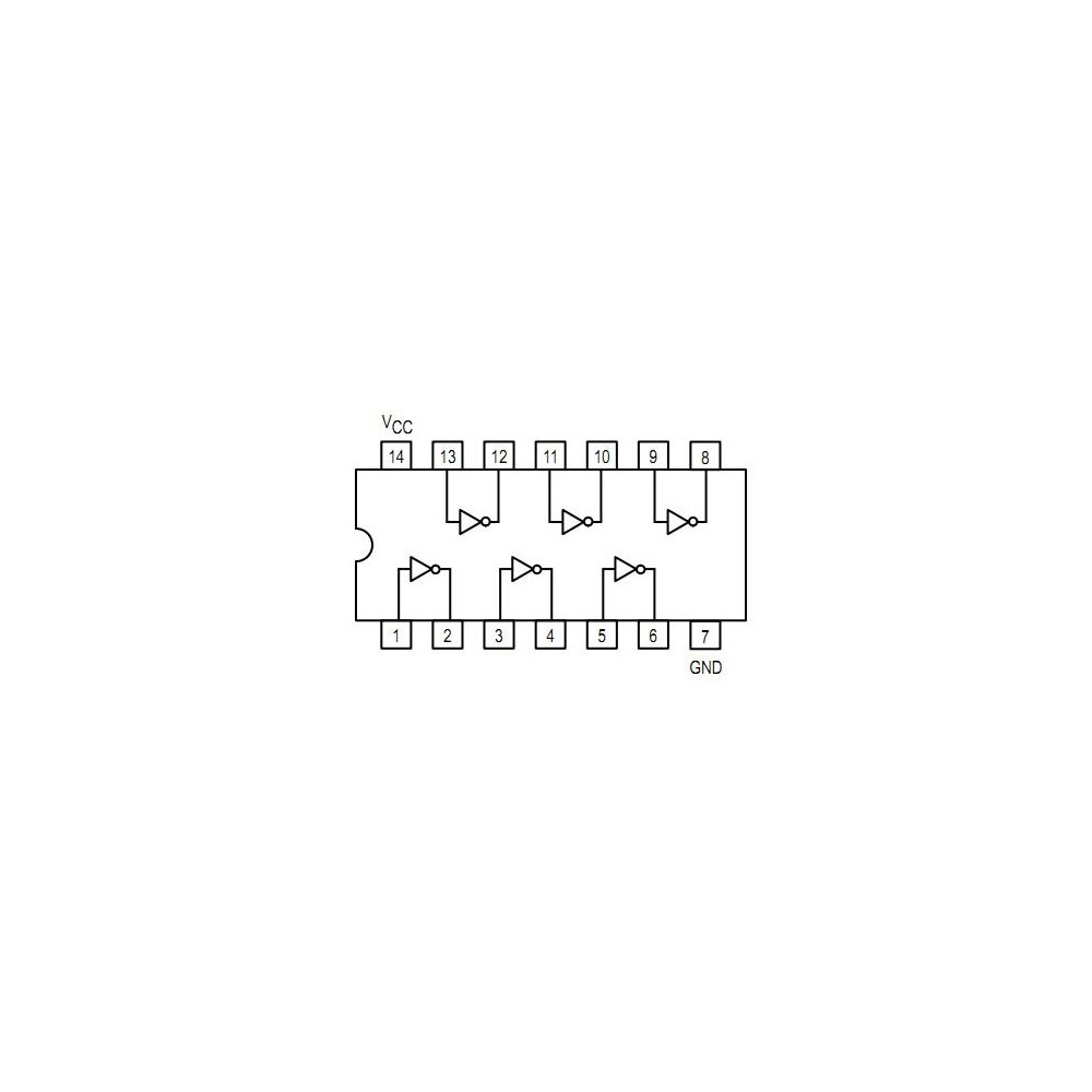 IC Hex Inverter SO14 - IC74HCT04SMD