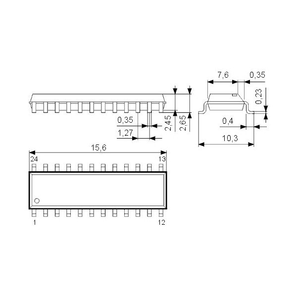 IC 8 Channel Multiplexer - IC74HC151-SMD