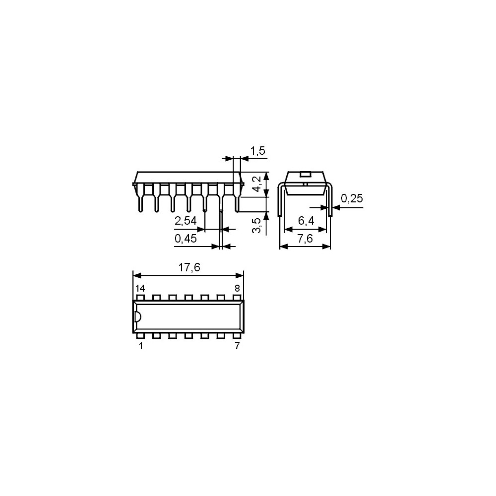 IC quad 2-input NOR buffer - IC74LS28