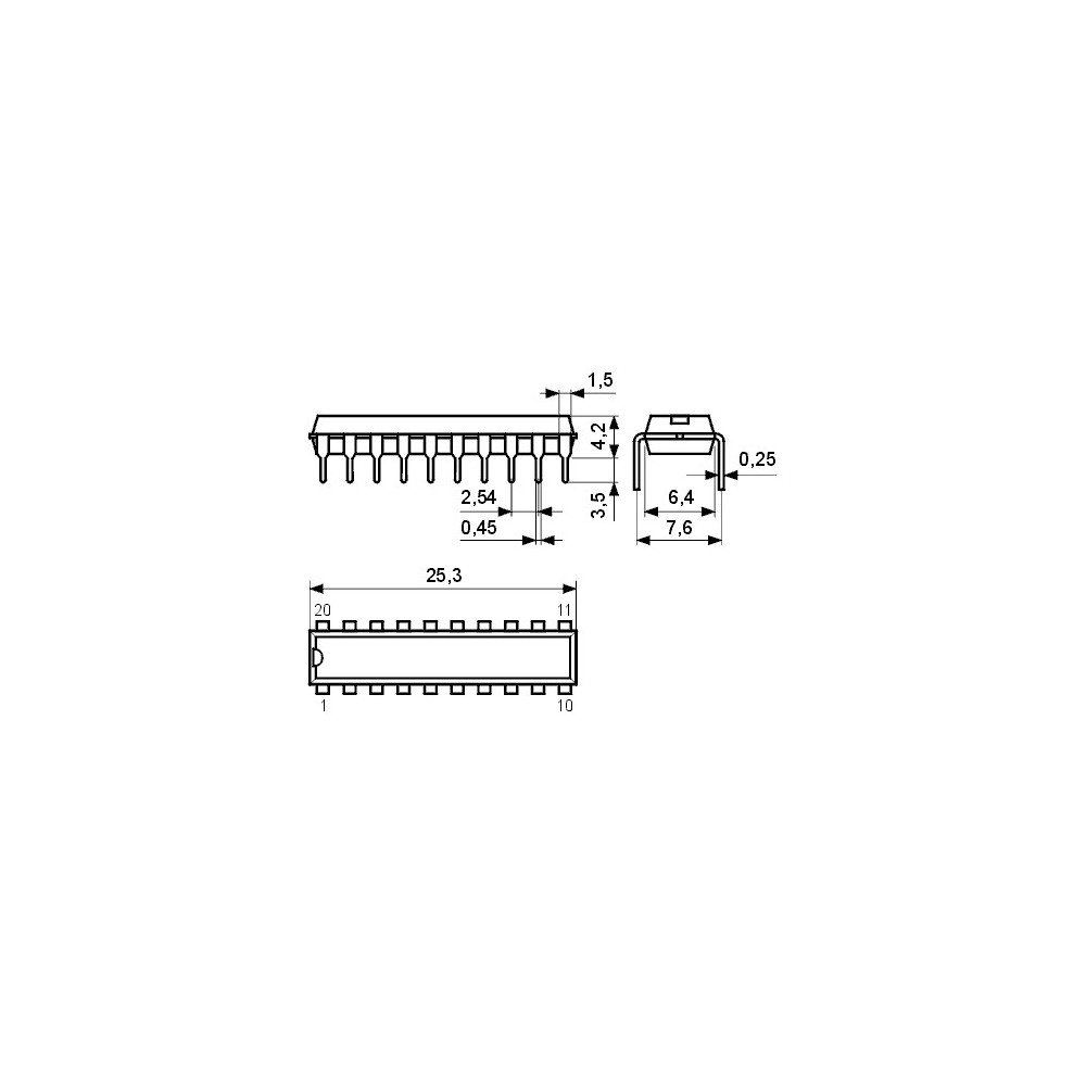 IC octal buffer 3-state - IC74HCT241