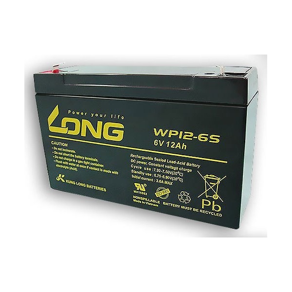 Akumulator 6V 12Ah LONG 151X50X93mm - AK6-12
