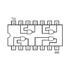 IC Quad 2-Input NAND Gate DIP14