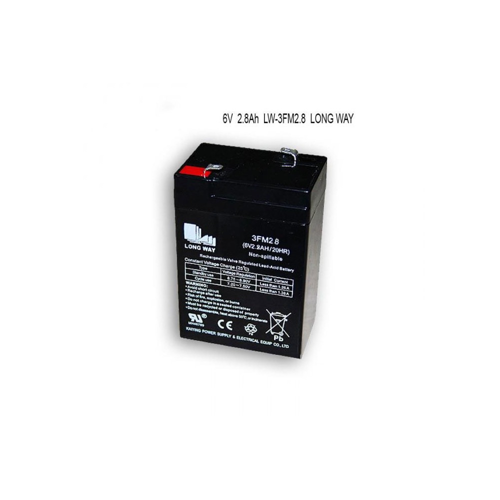 Akumulator 6V 2.8Ah , Ultracell  66x33x97mm - AK6-2.8