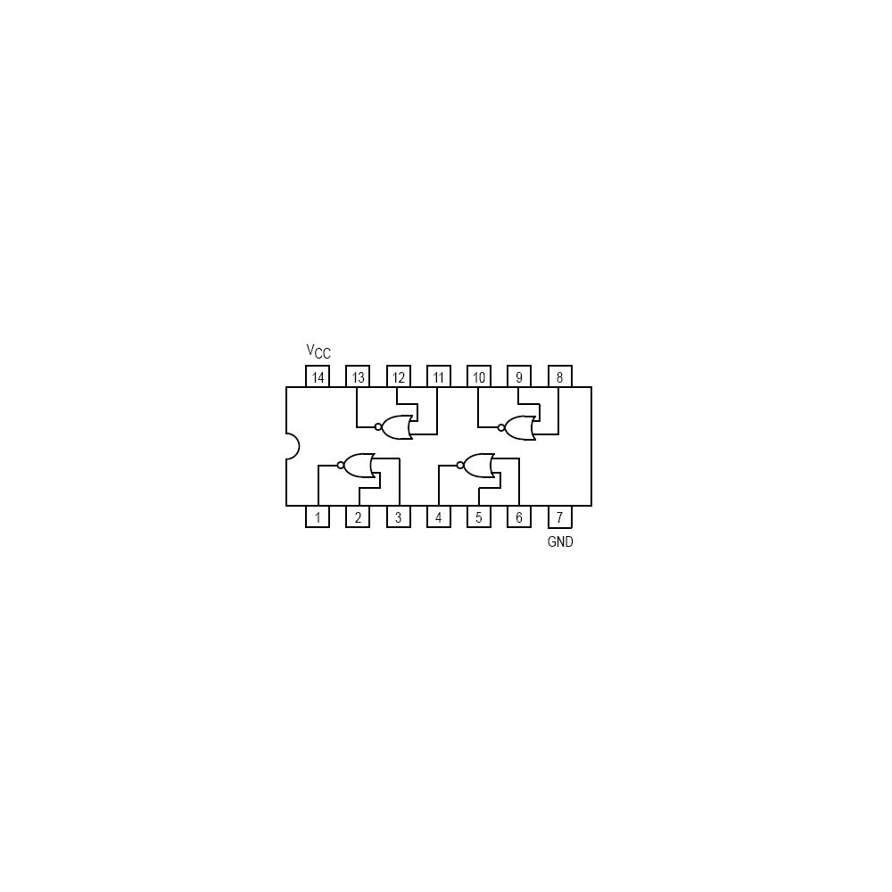 IC Quad -2Input NOR Gate SO14 - IC74HCT02SMD